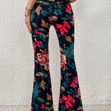 Prive Pantalones acampanados con estampado floral