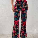 Prive Pantalones acampanados con estampado floral