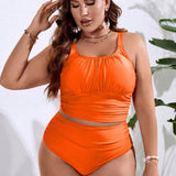 Swim Curve Talla grande Banador bikini fruncido