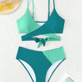 Swim Banador bikini cruzado de color combinado