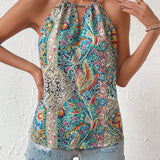 VCAY Blusas de Mujer Abertura Paisley Bohemio