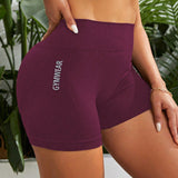 Yoga Basic Pantalones cortos deportivos de cintura ancha con graficos de letras y leggings