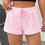 EZwear Shorts de cintura con cordon teddy