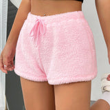 EZwear Shorts de cintura con cordon teddy