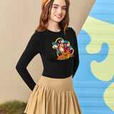 SCOOBY-DOO   1 pieza Camiseta crop con estampado de dibujos animados