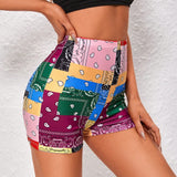 VCAY Shorts con estampado de paisley