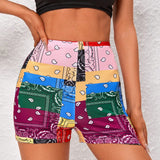 VCAY Shorts con estampado de paisley