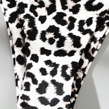 Swim Vcay Bragas bikini de leopardo corte alto