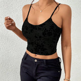 Top de tirantes crop con estampado floral