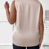 Prive a grande Blusa panel con encaje de saten