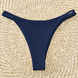 Swim Basics Bragas bikini tanga de cintura con abertura