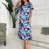 Vestido de dormir con estampado tropical