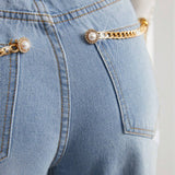 Prive Jeans de talle alto crop