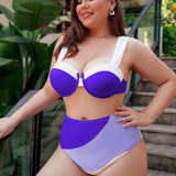 Swim Chicsea Plus Colorblock Bikini Swimsuit