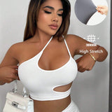 SXY Mujeres Vestido Superior Blanco Top Blanco Atuendo Blanco Crop Top Top Asimetrico Tubo Superior