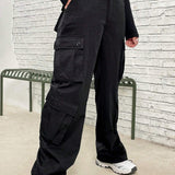 X Galloways Pantalones cargo con bolsillo lateral con solapa