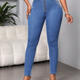 SXY Jeans ajustados con cordon lateral cremallera
