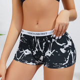 Boyshorts de cintura con cinta con letra