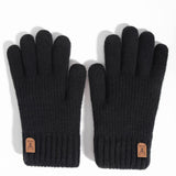 1 par de guantes de invierno para mujer de doble capa aptos para pana tactil, calientitos, tejidos con y forro polar para mantenerle abrigada en climas frios, perfectos para fiestas, conducir, jugar, ciclismo, senderismo y escribir