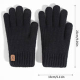 1 par de guantes de invierno para mujer de doble capa aptos para pana tactil, calientitos, tejidos con y forro polar para mantenerle abrigada en climas frios, perfectos para fiestas, conducir, jugar, ciclismo, senderismo y escribir