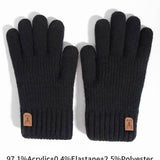 1 par de guantes de invierno para mujer de doble capa aptos para pana tactil, calientitos, tejidos con y forro polar para mantenerle abrigada en climas frios, perfectos para fiestas, conducir, jugar, ciclismo, senderismo y escribir