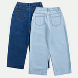 EZwear 2 piezas Jeans unicolor con cremallera