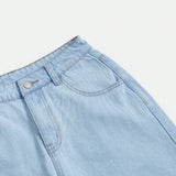 EZwear 2 piezas Jeans unicolor con cremallera