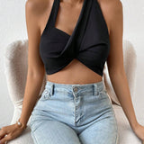 Prive Top halter crop unicolor