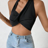 Prive Top halter crop unicolor