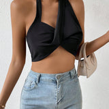 Prive Top halter crop unicolor