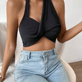 Prive Top halter crop unicolor