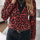 Camisa 2 en 1 con estampado de leopardo