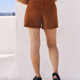GAWX Shorts en mezclilla con estampado de letra