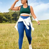 Sport Lifespree Sujetador deportivo de espalda de competicion con bloques de color para mujeres, atuendo de tenis