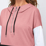 Mulvari Conjunto capucha con cordon con cremallera media de color combinado con joggers