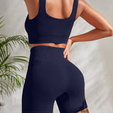 Yoga Basic Conjunto deportivo tejido de canale ancho