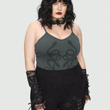 Goth Body Con Tirantes Finos De a Grande Para Mujer