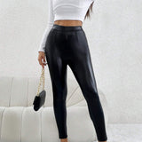 PETITE Leggings unicolor PU