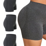 Yoga Basic Talla grande 3 piezas Shorts deportivos de cintura ancha