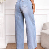 Prive Jeans de talle alto de pierna ancha