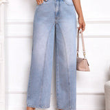 Prive Jeans de talle alto de pierna ancha