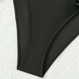 Bottom de bikini aplique con cordon lateral