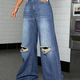 ICON Jeans anchos con cintura caida y rotos