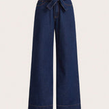 MOD Jeans con puntada con cinturon de pierna ancha