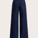 MOD Jeans con puntada con cinturon de pierna ancha