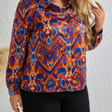 Frenchy Camisa con botones delanteros y estampado integral