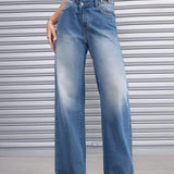 ICON Jeans anchos con cintura asimetrica