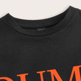 Camiseta slim fit de manga corta de a grande para mujer con patron de impresion de letras, adecuada para el verano. DUMP HIM