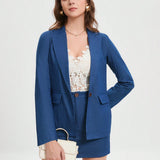 BIZwear Conjunto falda con blazer unicolor con parte delantera abierta