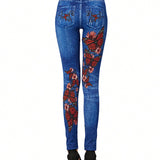 Leggings con estampado de mariposa